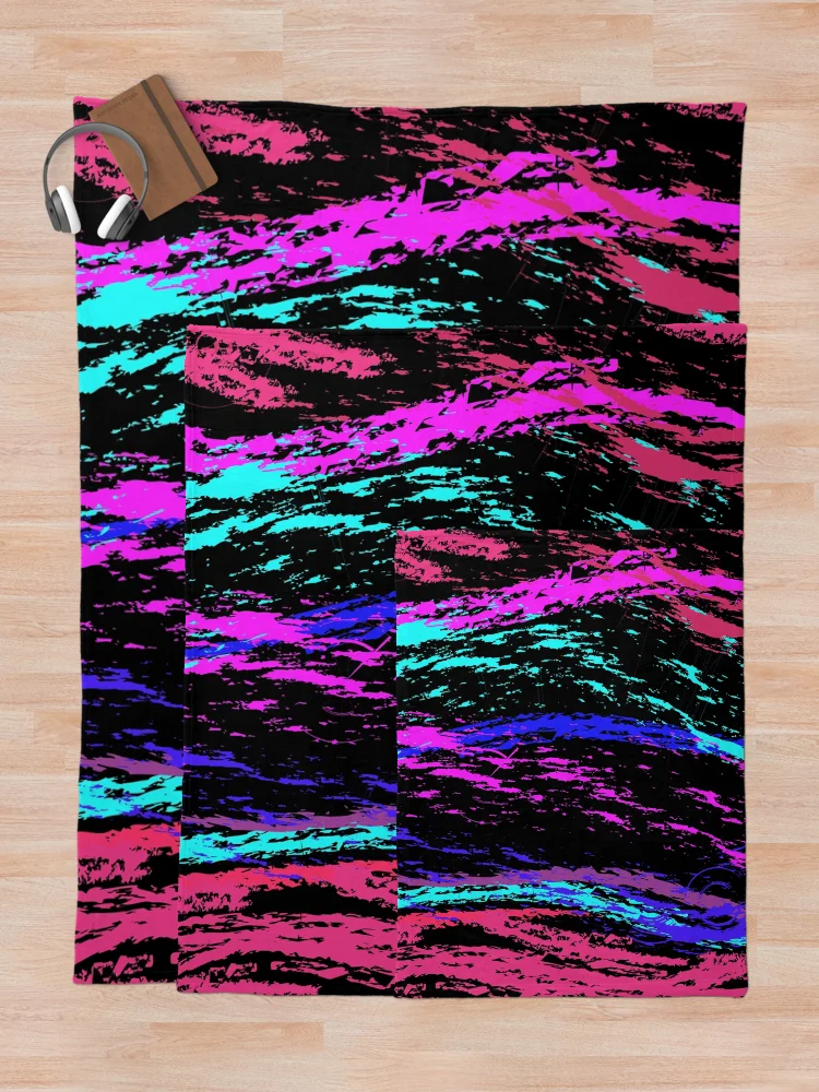 Thumbnail 5 of 6, Throw Blanket, Color Splash Abstract Pattern designed and sold by Rizty.