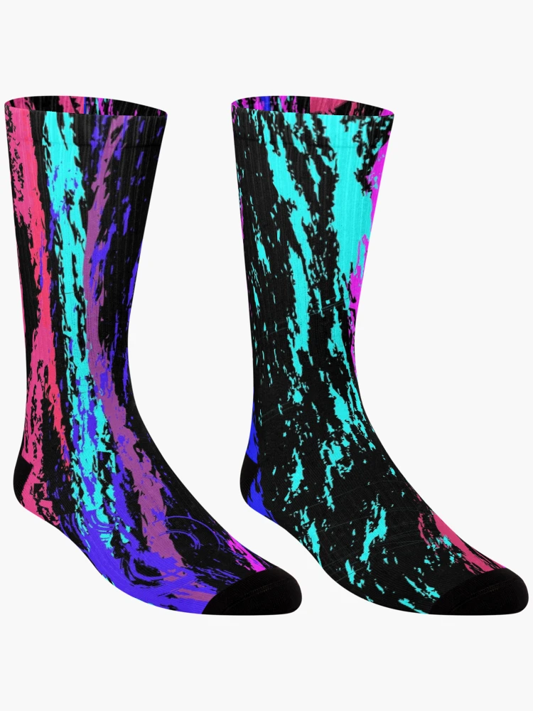 Thumbnail 3 of 5, Socks, Color Splash Abstract Pattern designed and sold by Rizty.