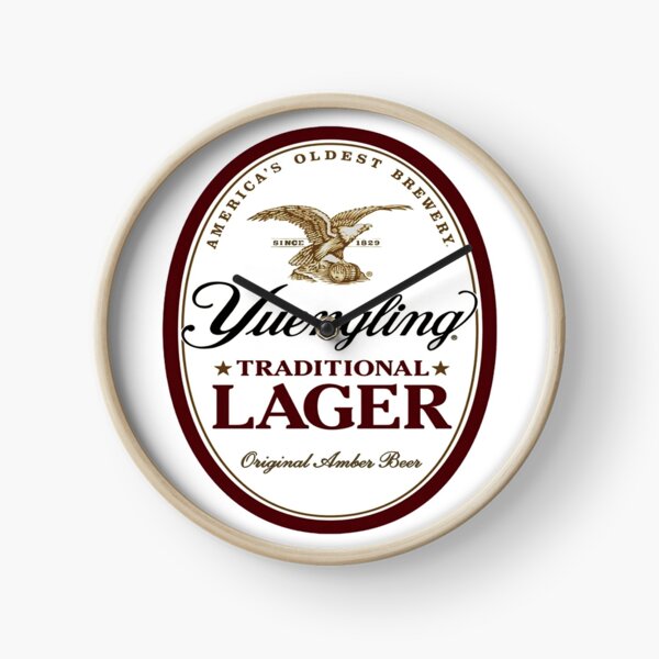 Yuengling Lager Oval Metal Clock