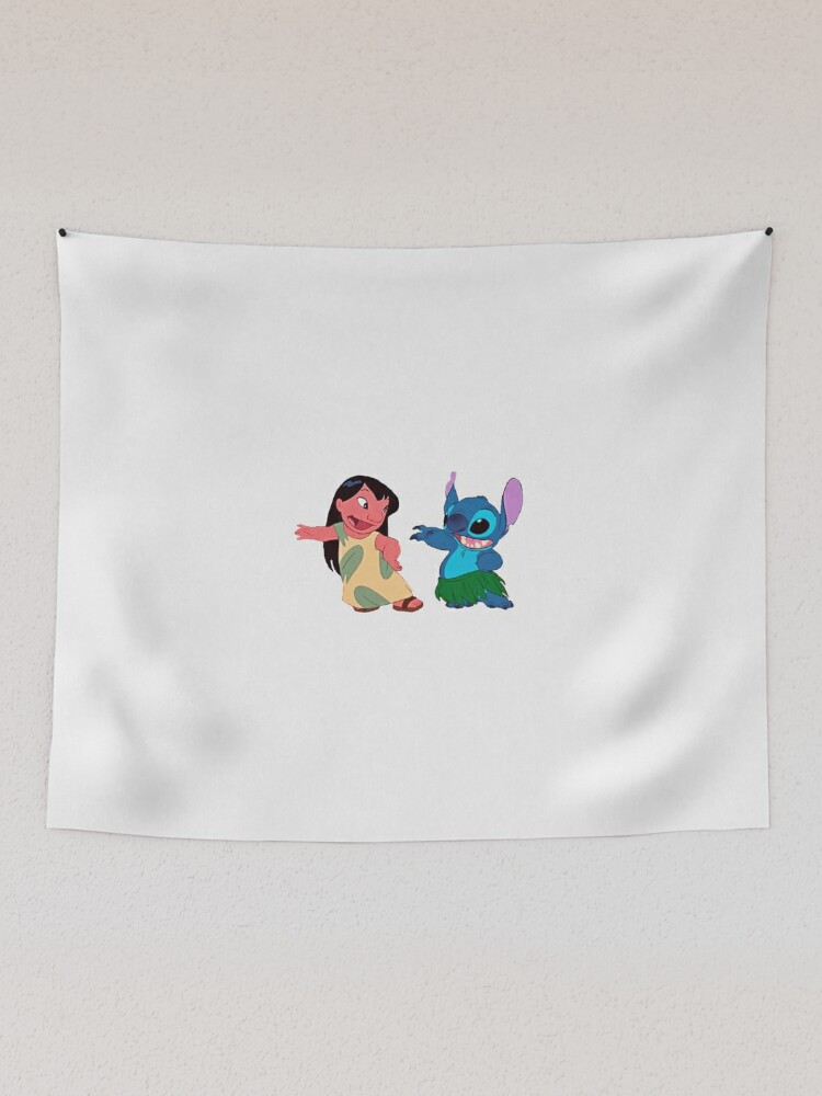 Lilo & Stitch Decor Tapestry Cartoon Design Print Wall Art Tapestries for  Bedroom Dorm Living Room Birthday Gift for friends 