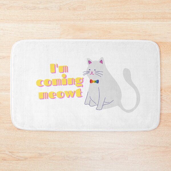 Item preview, I'm Coming Meowt LGBTQ+ Dapper Pride Ally Kitty designed and sold by Your Fairy Mossmother.