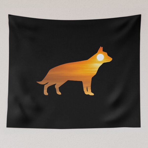 Item preview, German Shepherd Dog Silhouette Sunrise designed and sold by alaechamlal.