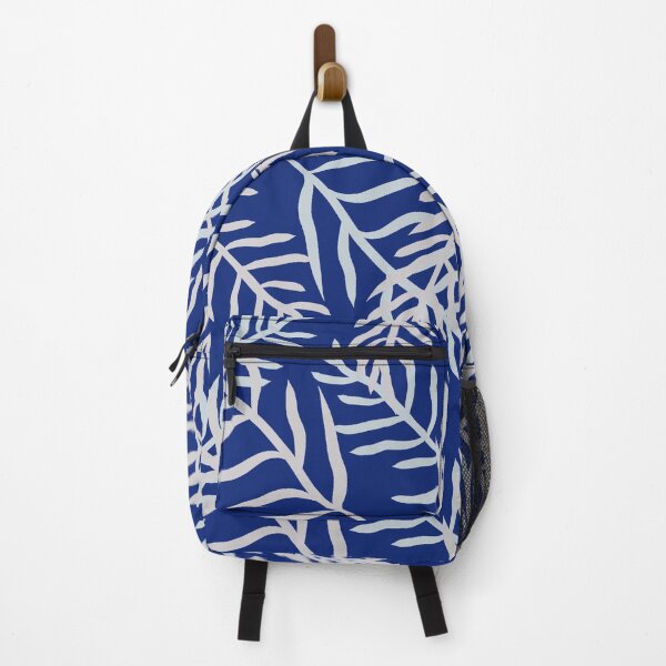 Item preview, Dufflebag travel fitness holiday bag with leaves in navy blue designed and sold by valdegilde.