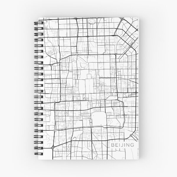 Item preview, Beijing Map, China - Black and White designed and sold by MainStreetMaps.