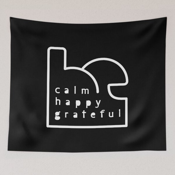 Item preview, Be Calm Be Happy Be Grateful. Typography design (white)  designed and sold by lents.
