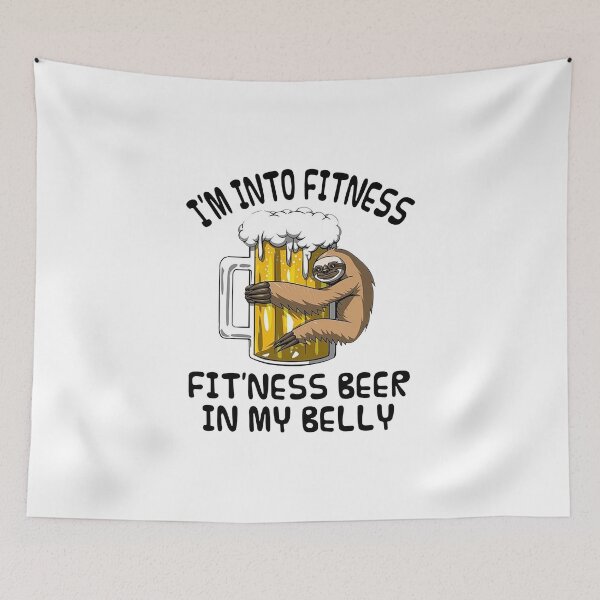 Item preview, SLOTH I'M INTO FITNESS FIT'NESS BEER IN MY BELLY designed and sold by GPTrending.
