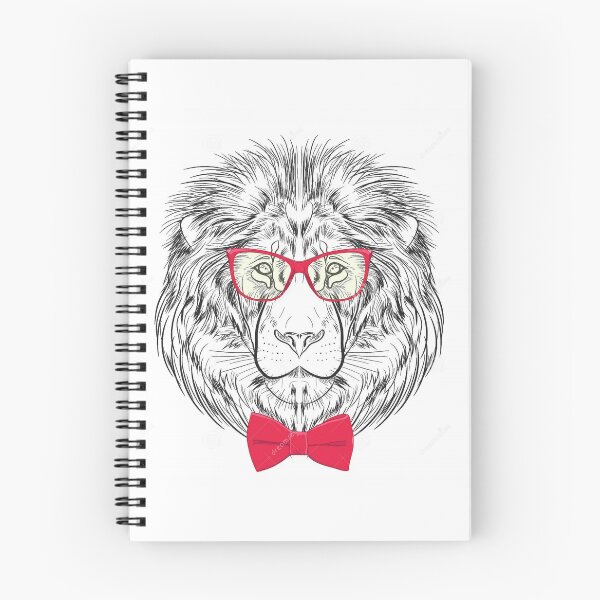 Item preview, lion wearing glasses designed and sold by Jouryshop.