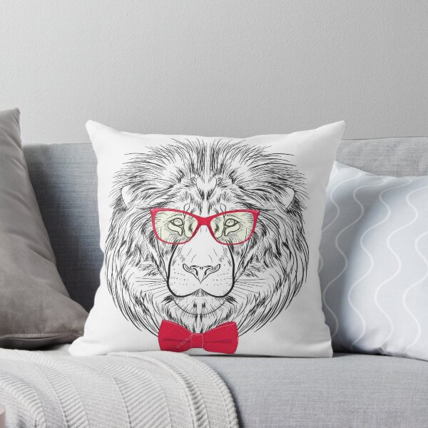 Item preview, lion wearing glasses designed and sold by Jouryshop.