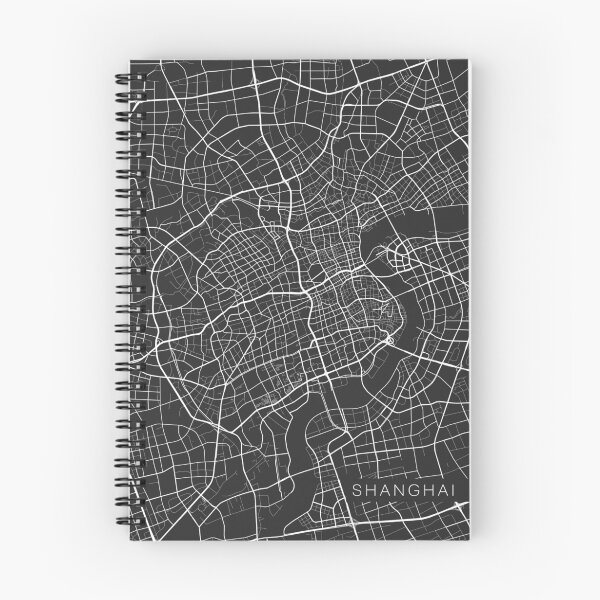 Item preview, Shanghai Map, China - Gray designed and sold by MainStreetMaps.