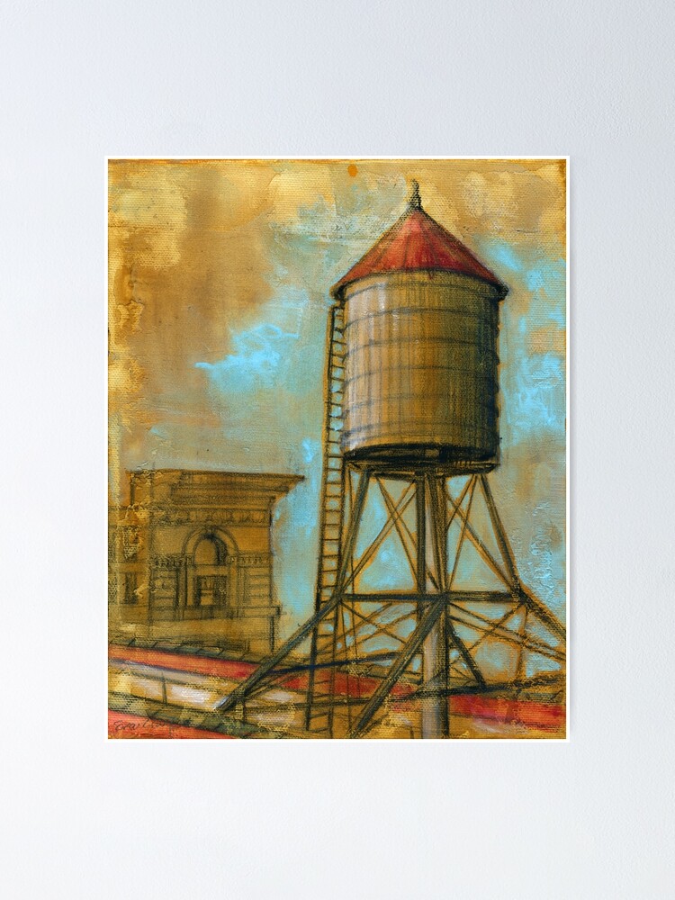 NYC Water Tower for Redbubble Poster | Eva Crawford by Sale 1