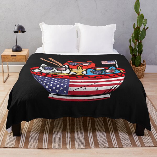 Item preview, Cats Ramen Anime American Flag USA Funny 4th Of July Fourth designed and sold by toricak06.