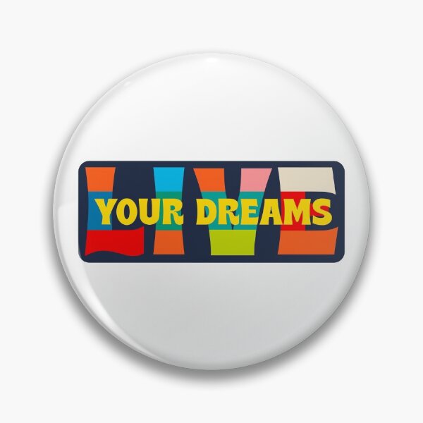 Item preview, Live your dreams aspirational retro print designed and sold by cappobeano.