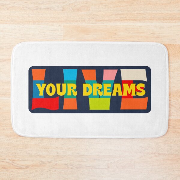 Item preview, Live your dreams aspirational retro print designed and sold by cappobeano.