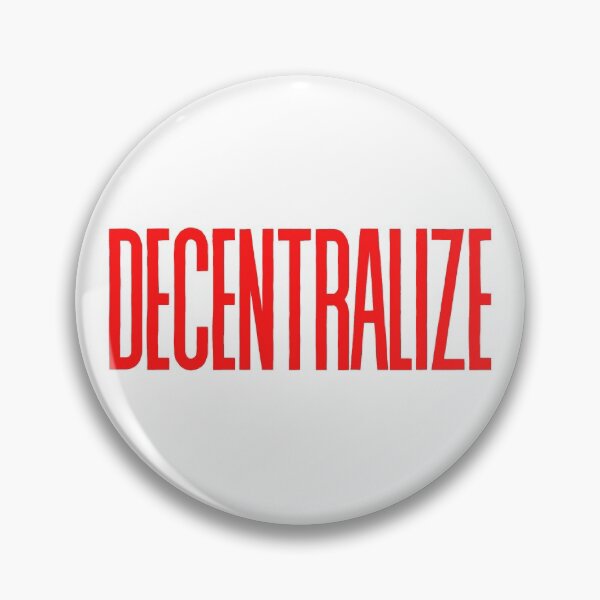 Item preview, DECENTRALIZE crypto slogan in red designed and sold by yennyz.