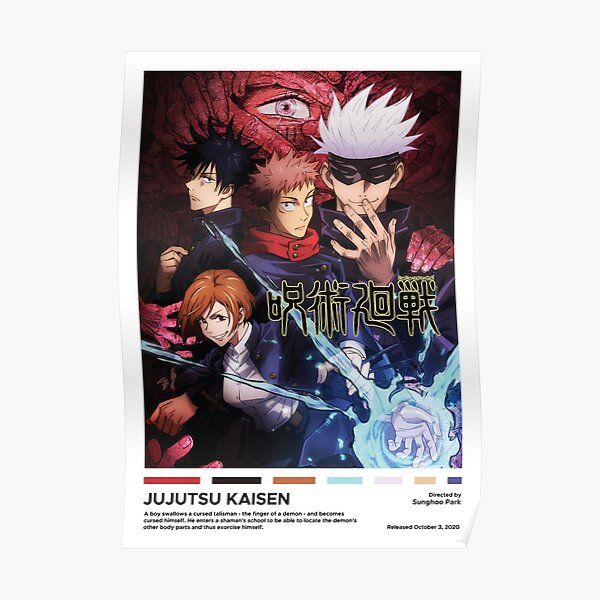 Jujutsu Kaisen Minimalist Polaroid Poster