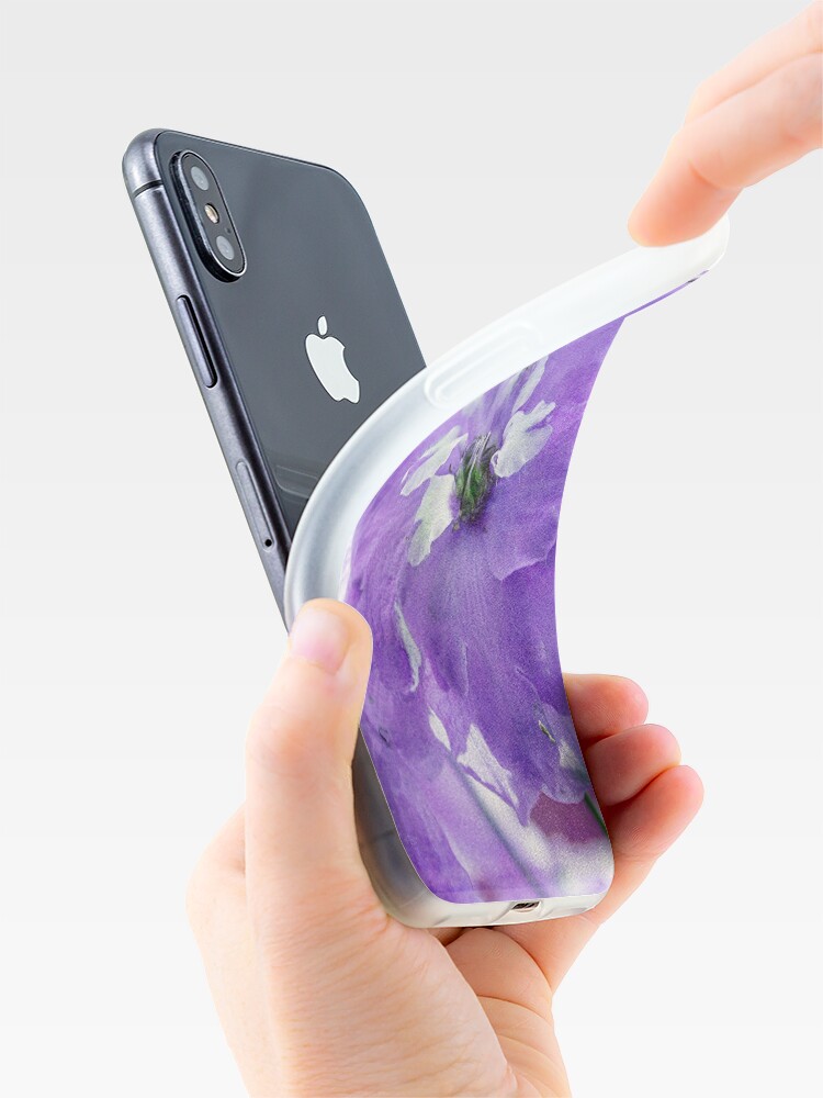 Alternate view of Delphiniums iPhone Case