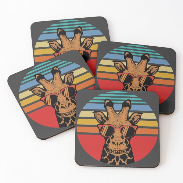 Item preview, Retro Giraffe with Sunglasses at Sunset designed and sold by ixrid.