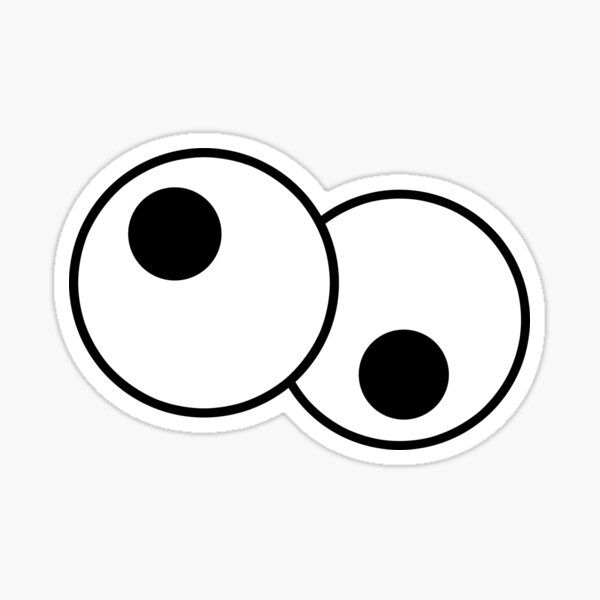 Pegatina «¡Etiqueta engomada enorme, enorme y enorme de los ojos saltones!»  de BestBoo | Redbubble