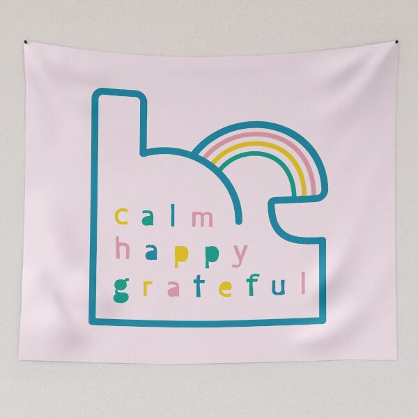Item preview, Be Calm Be Happy Be Grateful. Typography design with rainbow  designed and sold by lents.