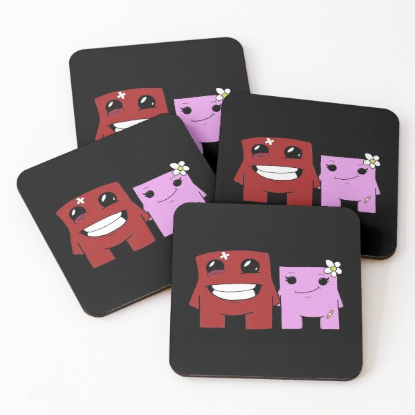Item preview, Super meat boy & bandage girl  designed and sold by GreenwoodDesign.