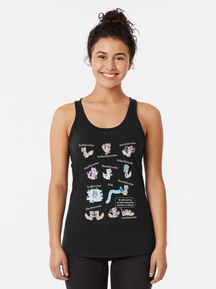 Thumbnail 1 von 3, Racerback Tank Top, Eichhörnchen designt und verkauft von islieb.