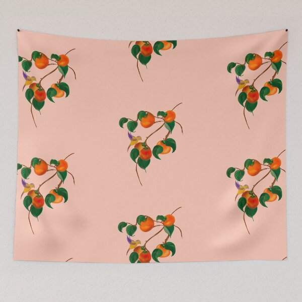 Item preview, Japanese Hinamatsuri Peaches and little bird designed and sold by Royaltantrums.