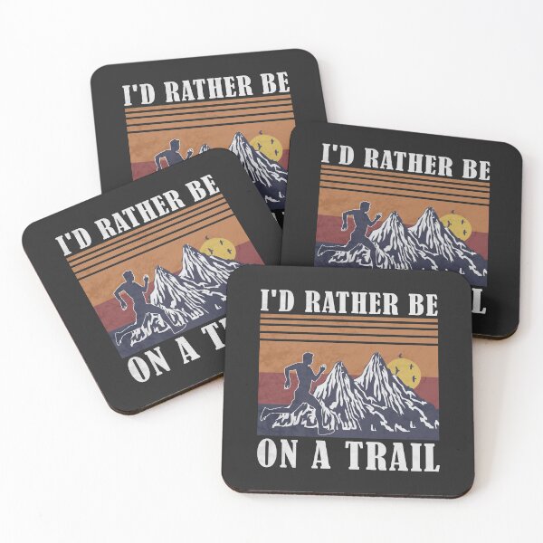 Item preview, I’d Rather Be On A Trail Trail Runner Running in the Mountains  designed and sold by grinta2021.