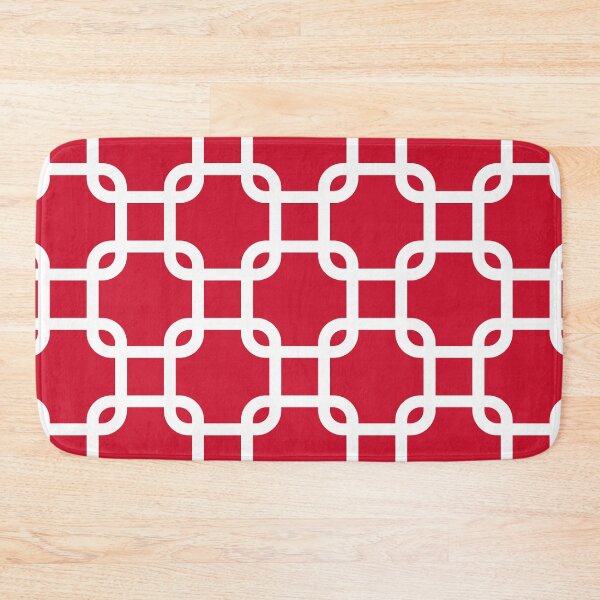 Item preview, Red and White Geometric Pattern - Squares  designed and sold by thelustrous.
