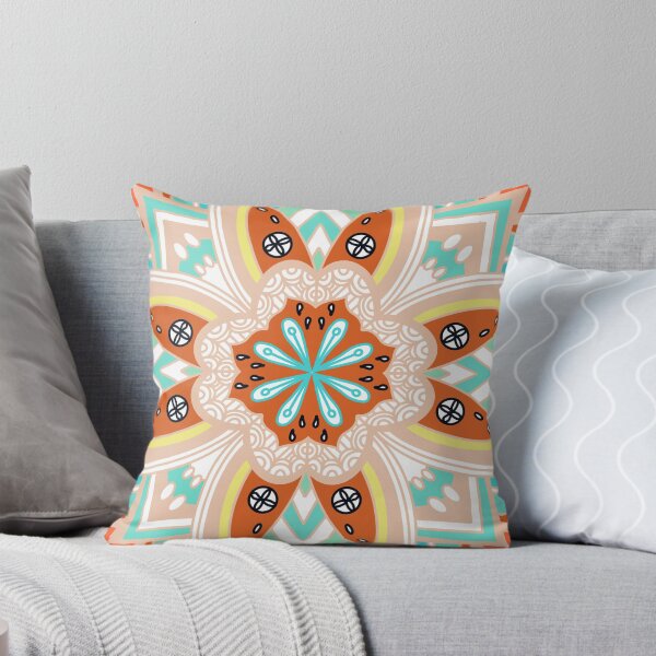 Artikelvorschau, DAS DUNKLE ORANGE MANDALA MIT PASTELLFARBEN entworfen und verkauft von Warenae.