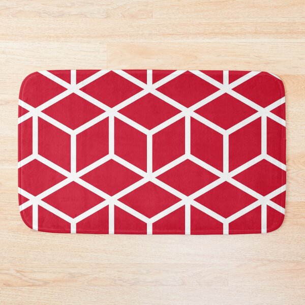 Item preview, Red and White Geometric Pattern - Cubes designed and sold by thelustrous.