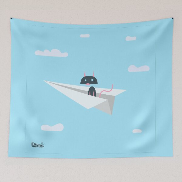 Item preview, On The Paper Plane Flying Over The World designed and sold by On-The-Roof.
