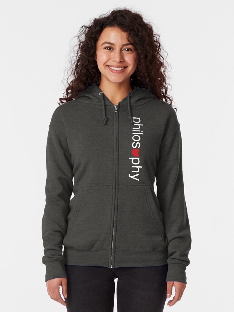Thumbnail 2 of 5, Zipped Hoodie, Philosohio (W&R, vertical) designed and sold by twpolger.