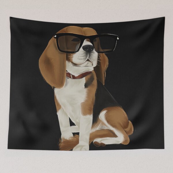 Item preview, Dog with glasses designed and sold by steve-drawings.