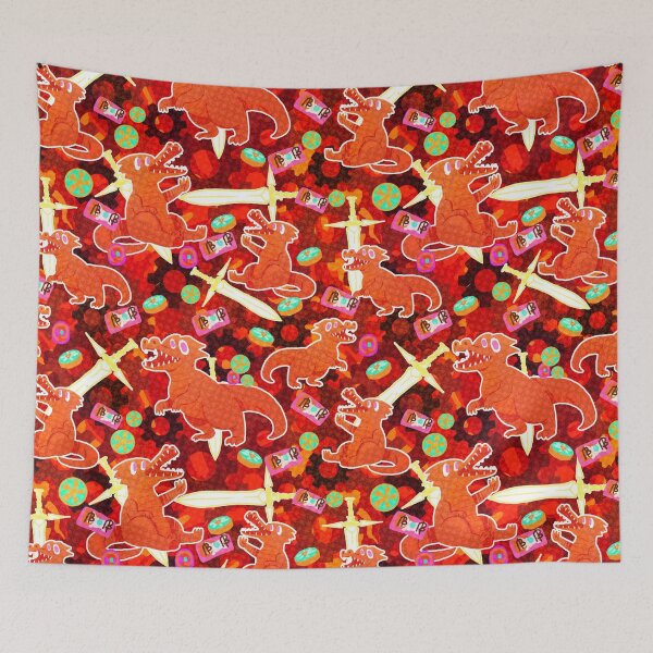 Item preview, lava and clockwork crocodile pattern designed and sold by Bryn Forrester.