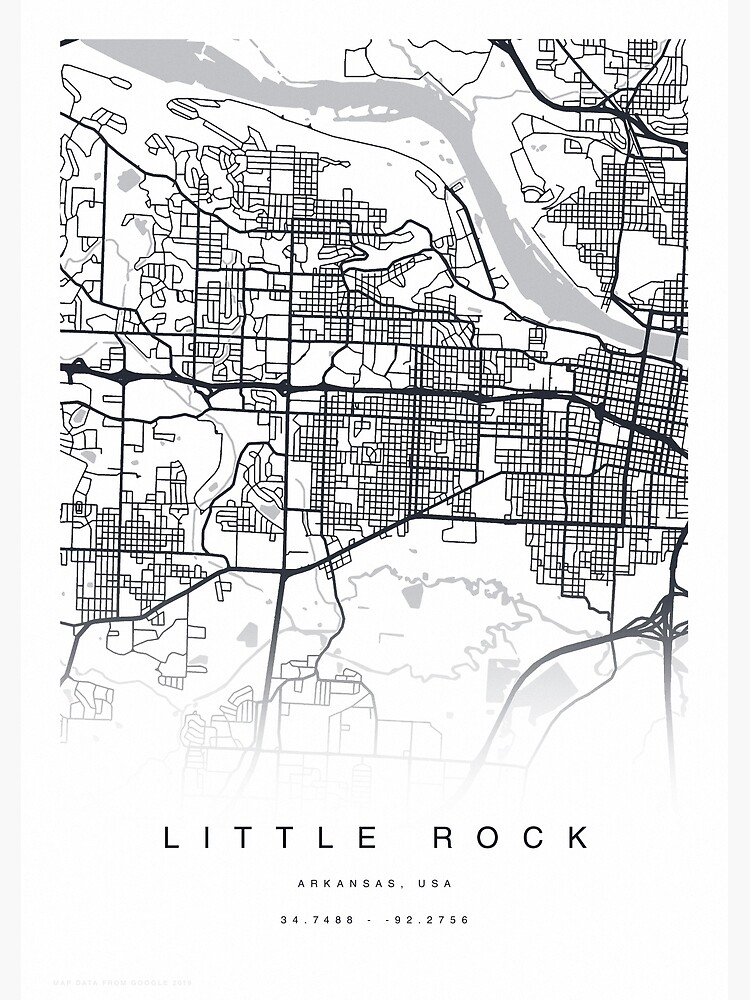 quot Little Rock Arkansas USA Map - Flat,750x,075,f Pad,750x1000,f8f8f8