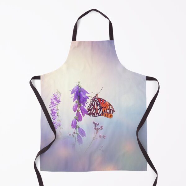 Item preview, Gulf Fritillary butterfly feeds on wildflowers in a meadow designed and sold by svetlanna.