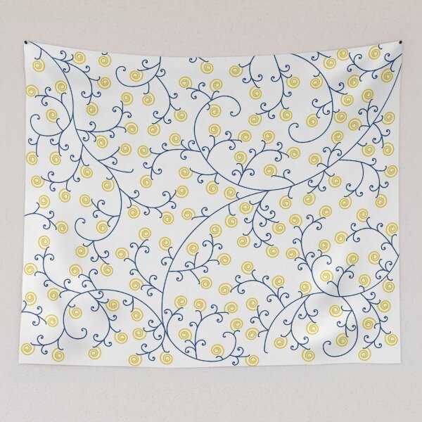 Item preview, Yellow Roses Blue Leaves Seamless Floral Pattern designed and sold by dass-art.