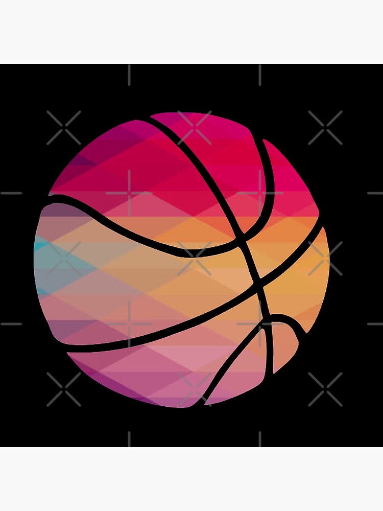"Geometric Basketball Shape Low Poly Basketball Gift" Poster for Sale