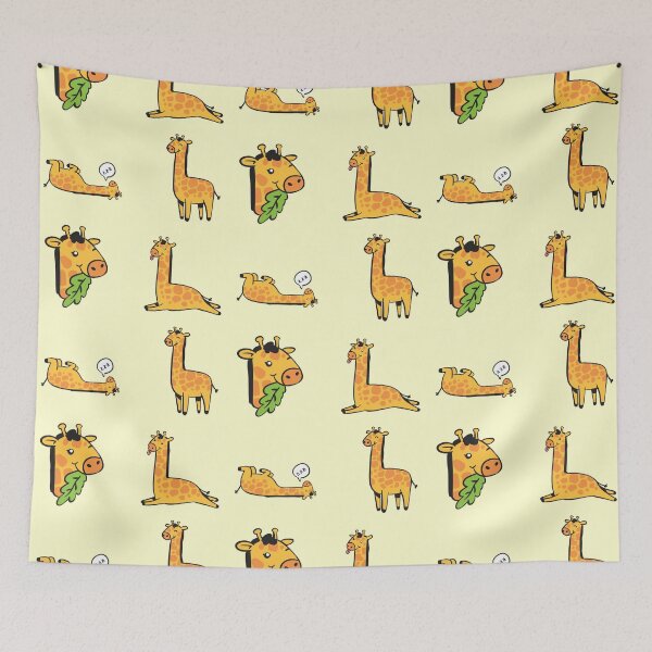 Item preview, Cute and Funny Giraffe Sticker Pack [Eating Leaf, Sleeping, Smiling] designed and sold by Wildlife Apparels Inc..
