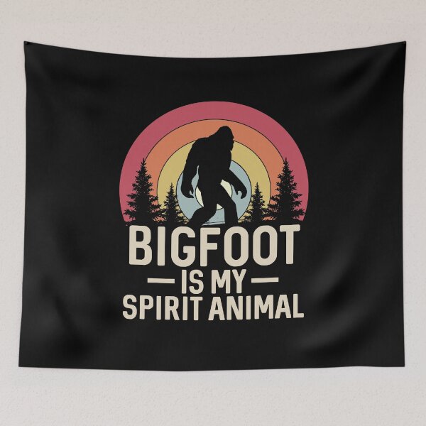 Item preview, Copy of Funny Bigfoot is my Spirit Animal Retro Sunset designed and sold by SIDHAM.