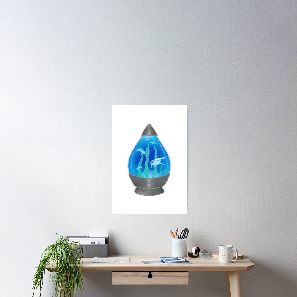 "Shark Lava Lamp Art" Poster for Sale by QwertyTheDuck Redbubble