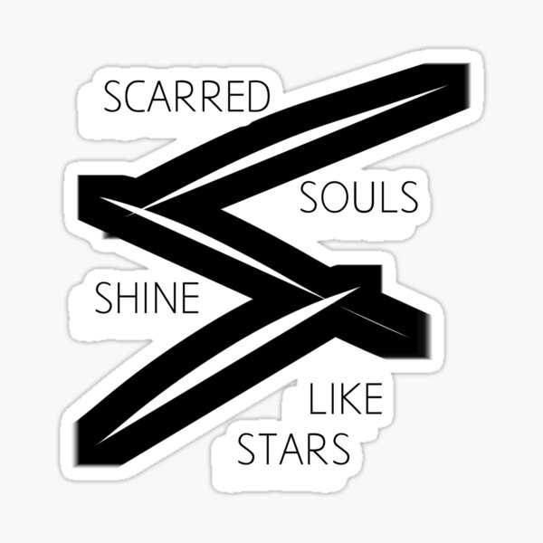 Scarred Souls Shine Like Stars Sticker