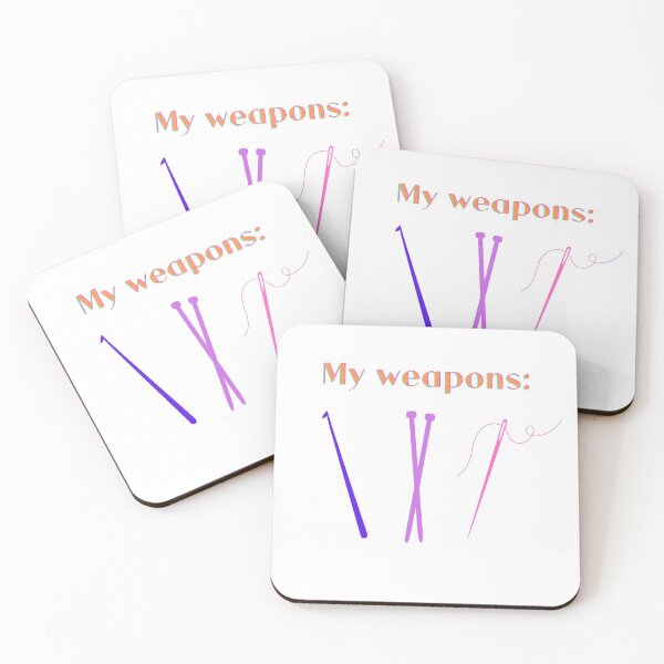Item preview, My weapons (crochet hook, knitting needles, sewing needle) designed and sold by ValAndVanya.