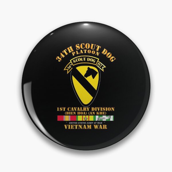 Item preview, Army - 34th Scout Dog Platoon 1st Cav w Tab - VN SVC designed and sold by Military Insignia Products.