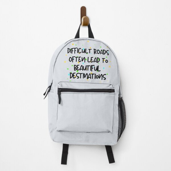 Item preview, Difficult Roads Often Lead To Beautiful Destinations - Motivational Quote designed and sold by thebreeze09.
