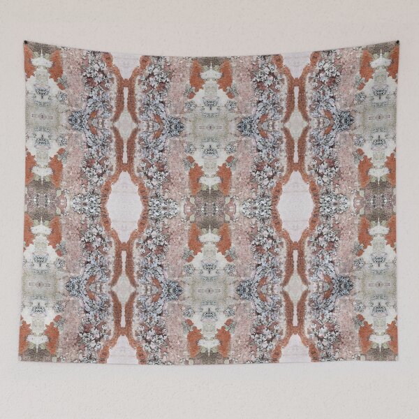 Item preview, Attach Let Live Tree Lichen Pattern Rust, Blues, Creams designed and sold by SpiritGifts.