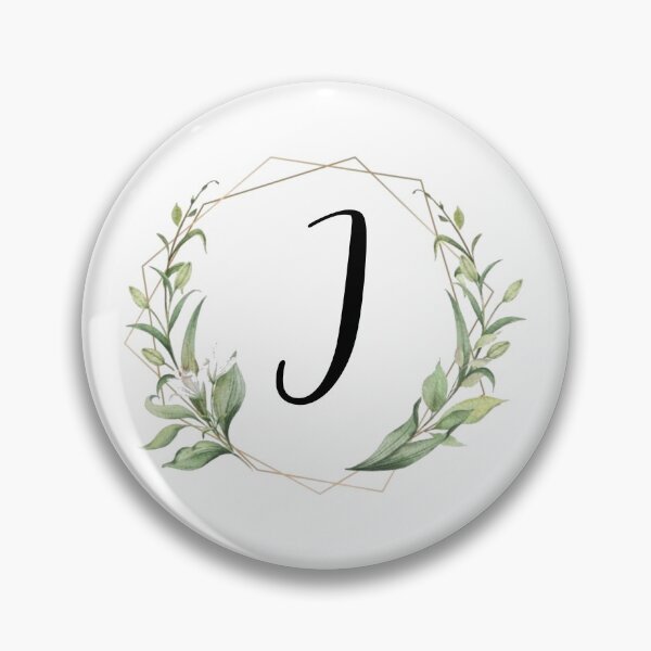 Item preview, Golden frame monogram with laurels letter I designed and sold by JustSeasons.