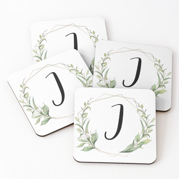 Item preview, Golden frame monogram with laurels letter I designed and sold by JustSeasons.