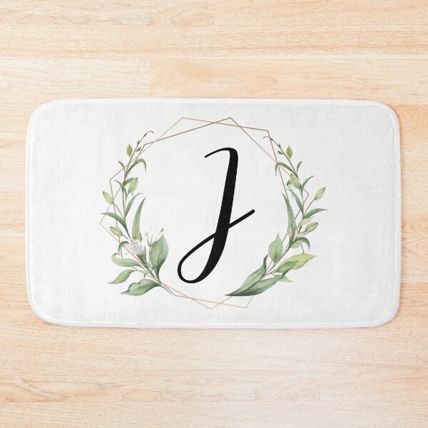 Item preview, Golden frame monogram with laurels letter J designed and sold by JustSeasons.