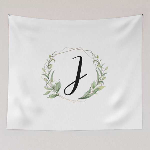 Item preview, Golden frame monogram with laurels letter J designed and sold by JustSeasons.